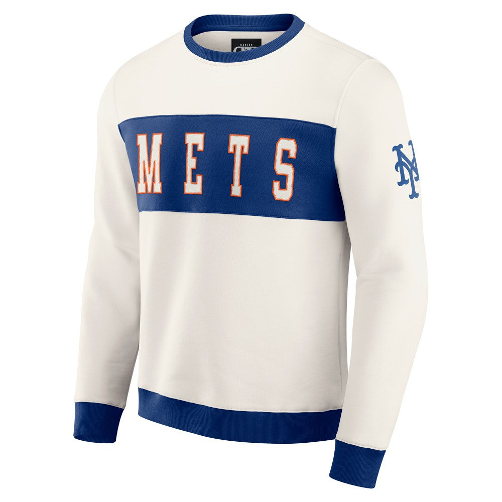 New York Mets Darius Rucker Collection by Fanatics Colorblock Crewneck Sweatshirt | MLB Discount