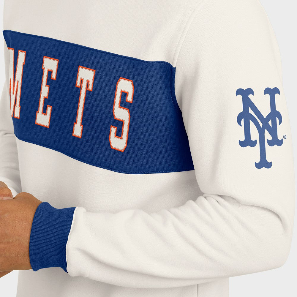 New York Mets Darius Rucker Collection by Fanatics Colorblock Crewneck Sweatshirt | MLB Discount