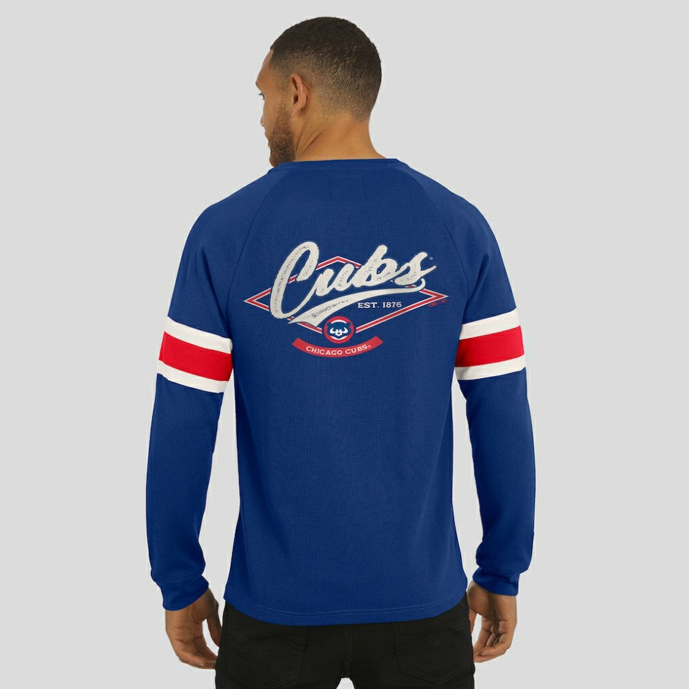 Chicago Cubs Darius Rucker Collection by Fanatics Waffle-Knit Raglan Long Sleeve Henley T-Shirt | MLB Shop