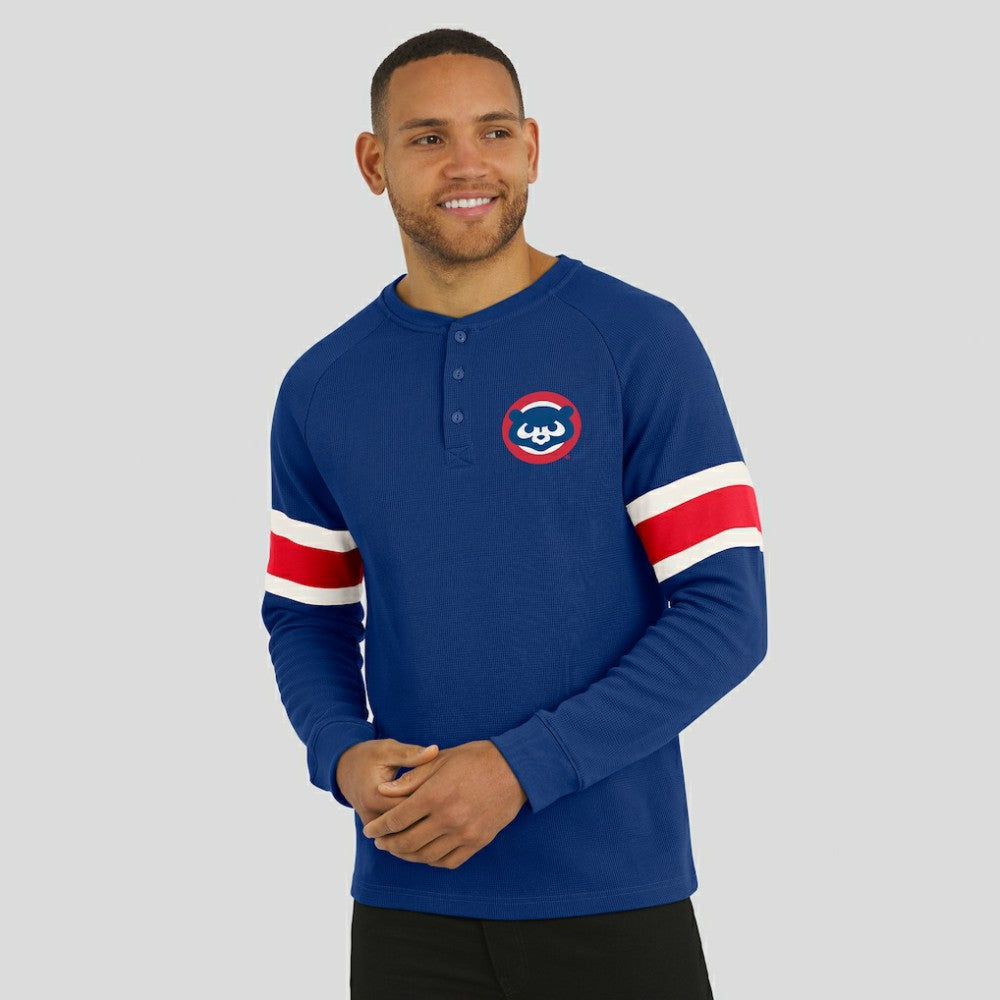 Chicago Cubs Darius Rucker Collection by Fanatics Waffle-Knit Raglan Long Sleeve Henley T-Shirt | MLB Shop
