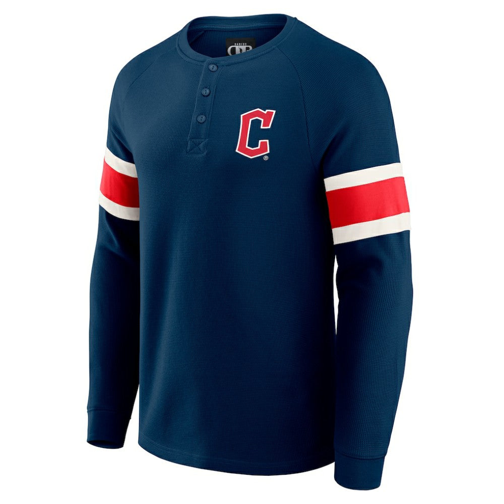 Cleveland Guardians Darius Rucker Collection by Fanatics Waffle-Knit Raglan Long Sleeve Henley T-Shirt | MLB Online