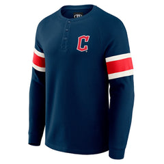 Cleveland Guardians Darius Rucker Collection by Fanatics Waffle-Knit Raglan Long Sleeve Henley T-Shirt | MLB Online