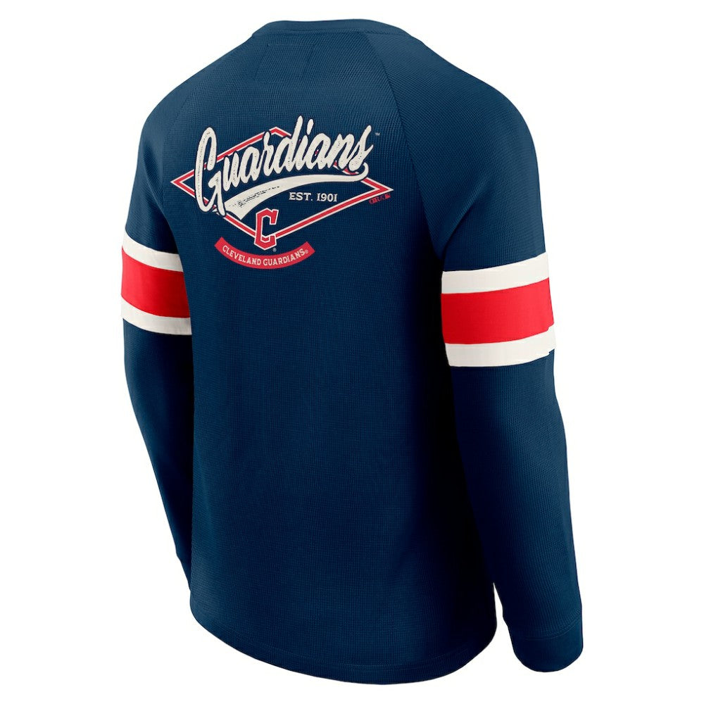 Cleveland Guardians Darius Rucker Collection by Fanatics Waffle-Knit Raglan Long Sleeve Henley T-Shirt | MLB Online