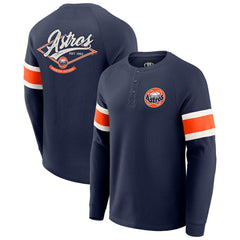 Houston Astros Darius Rucker Collection by Fanatics Waffle-Knit Raglan Long Sleeve Henley T-Shirt | MLB Shop