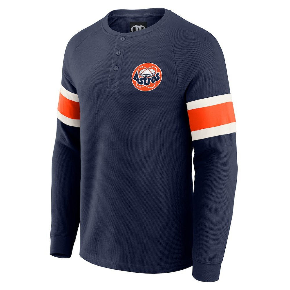 Houston Astros Darius Rucker Collection by Fanatics Waffle-Knit Raglan Long Sleeve Henley T-Shirt | MLB Shop