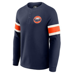 Houston Astros Darius Rucker Collection by Fanatics Waffle-Knit Raglan Long Sleeve Henley T-Shirt | MLB Shop