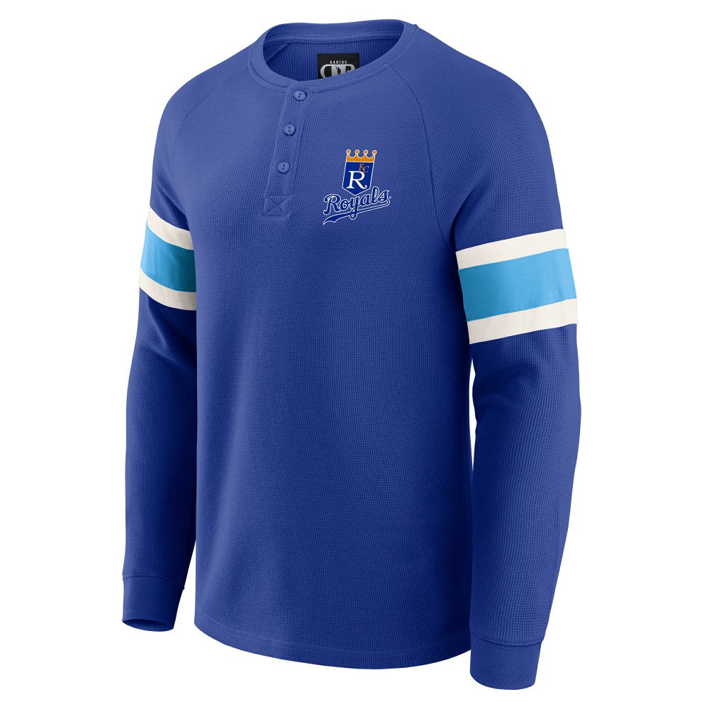 Kansas City Royals Darius Rucker Collection by Fanatics Waffle-Knit Raglan Long Sleeve Henley T-Shirt | MLB For sale