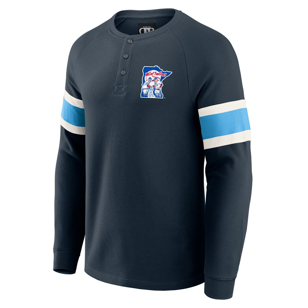 Minnesota Twins Darius Rucker Collection by Fanatics Waffle-Knit Raglan Long Sleeve Henley T-Shirt | MLB Outlet