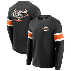 San Francisco Giants Darius Rucker Collection by Fanatics Waffle-Knit Raglan Long Sleeve Henley T-Shirt | MLB Outlet