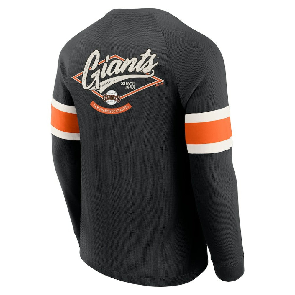 San Francisco Giants Darius Rucker Collection by Fanatics Waffle-Knit Raglan Long Sleeve Henley T-Shirt | MLB Outlet