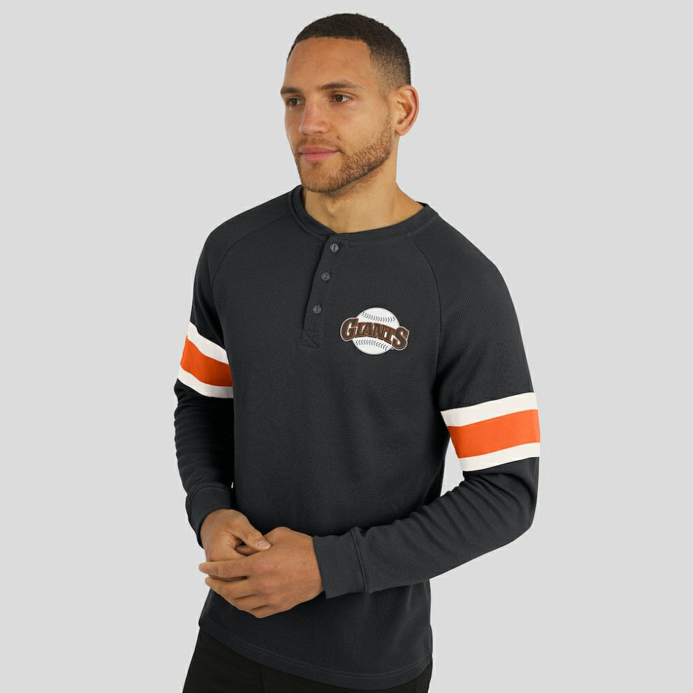 San Francisco Giants Darius Rucker Collection by Fanatics Waffle-Knit Raglan Long Sleeve Henley T-Shirt | MLB Outlet