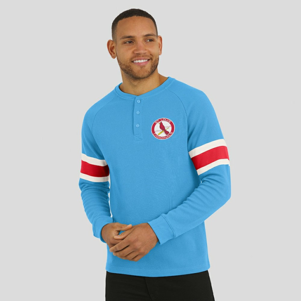 St. Louis Cardinals Darius Rucker Collection by Fanatics Waffle-Knit Raglan Long Sleeve Henley T-Shirt | MLB Near me