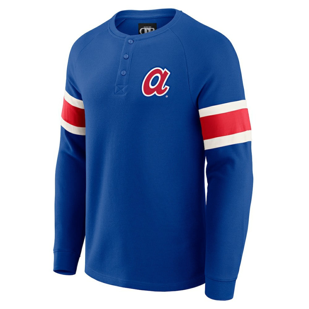 Atlanta Braves Darius Rucker Collection by Fanatics Waffle-Knit Raglan Long Sleeve Henley T-Shirt | MLB Shop