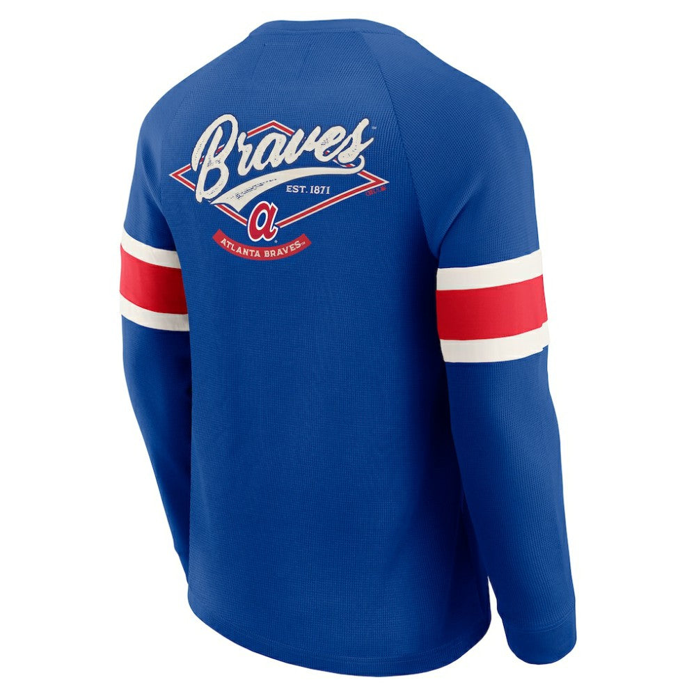Atlanta Braves Darius Rucker Collection by Fanatics Waffle-Knit Raglan Long Sleeve Henley T-Shirt | MLB Shop
