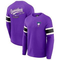 Arizona Diamondbacks Darius Rucker Collection by Fanatics Waffle-Knit Raglan Long Sleeve Henley T-Shirt | MLB Outlet