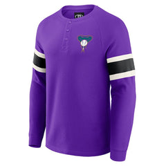 Arizona Diamondbacks Darius Rucker Collection by Fanatics Waffle-Knit Raglan Long Sleeve Henley T-Shirt | MLB Outlet