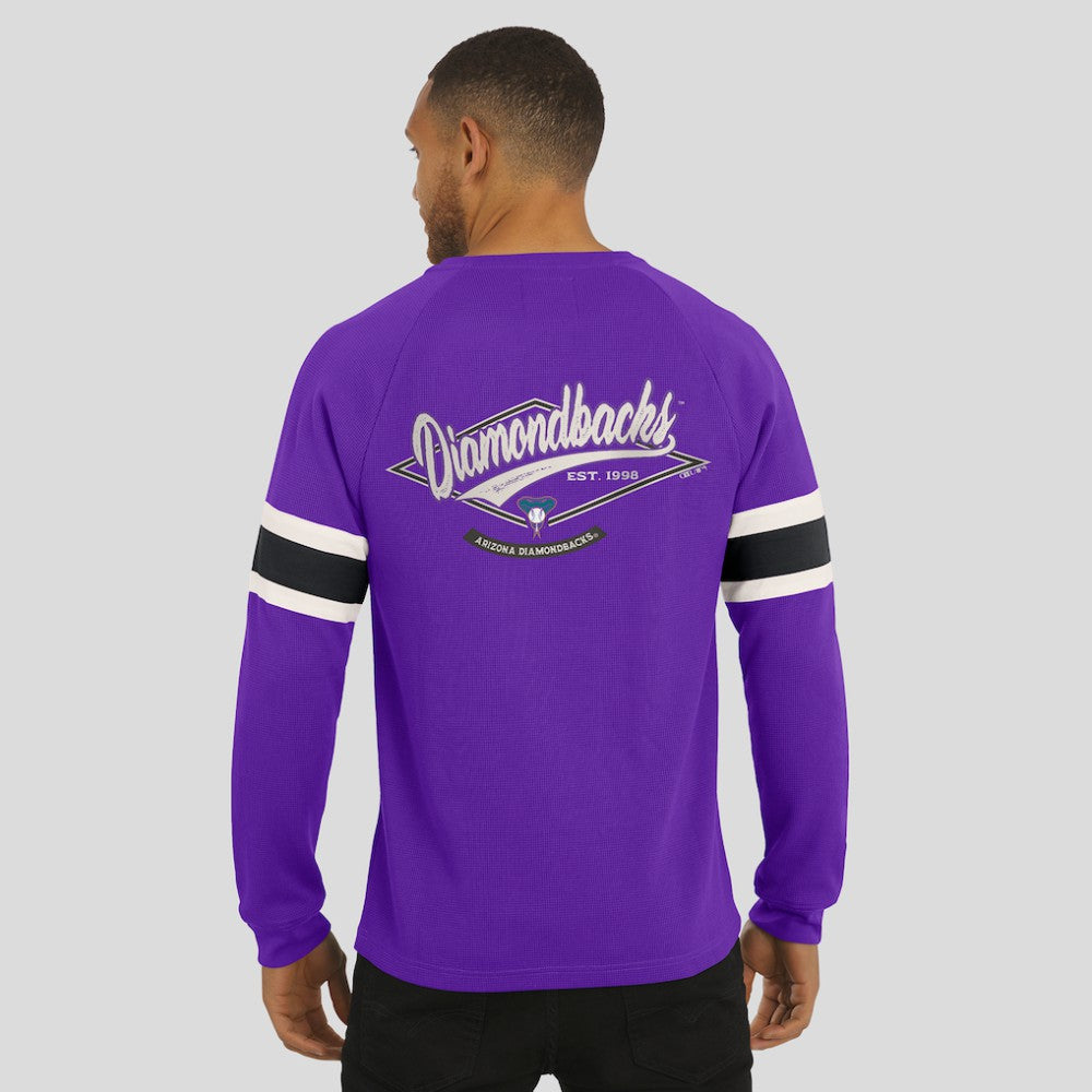 Arizona Diamondbacks Darius Rucker Collection by Fanatics Waffle-Knit Raglan Long Sleeve Henley T-Shirt | MLB Outlet