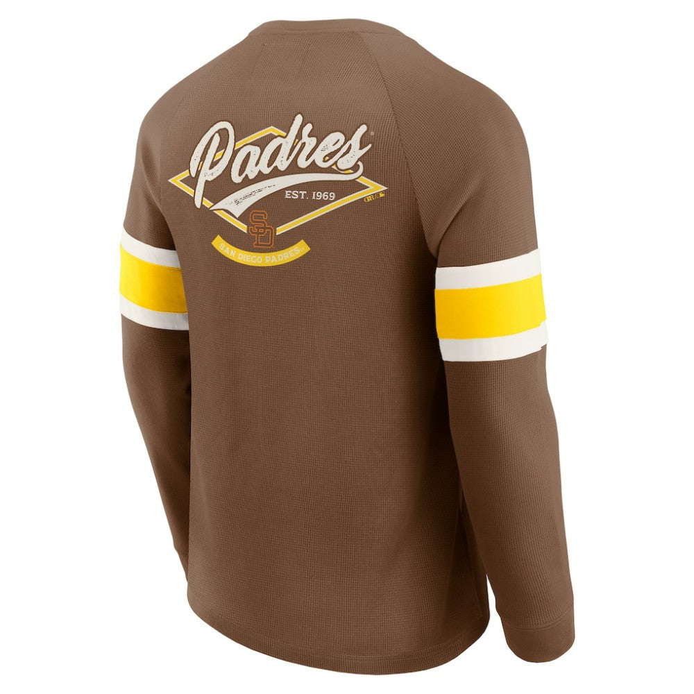 San Diego Padres Darius Rucker Collection by Fanatics Waffle-Knit Raglan Long Sleeve Henley T-Shirt | MLB Online