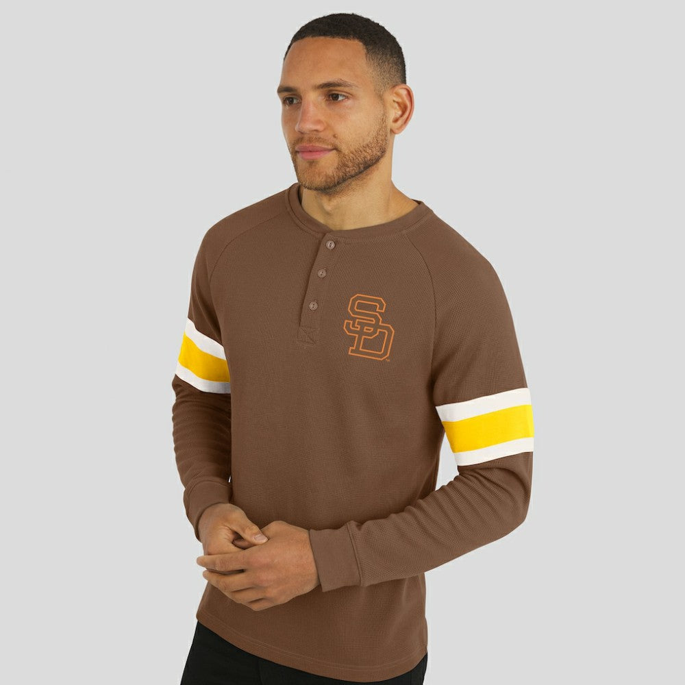 San Diego Padres Darius Rucker Collection by Fanatics Waffle-Knit Raglan Long Sleeve Henley T-Shirt | MLB Online
