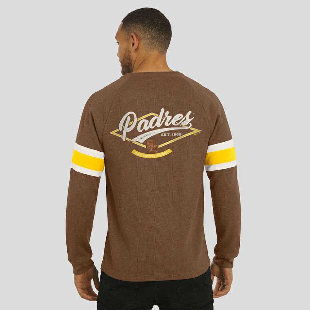 San Diego Padres Darius Rucker Collection by Fanatics Waffle-Knit Raglan Long Sleeve Henley T-Shirt | MLB Online