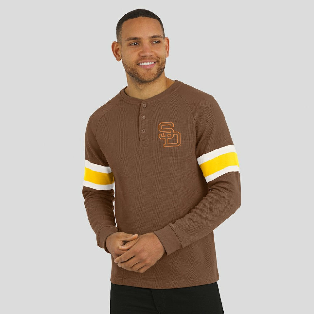 San Diego Padres Darius Rucker Collection by Fanatics Waffle-Knit Raglan Long Sleeve Henley T-Shirt | MLB Online