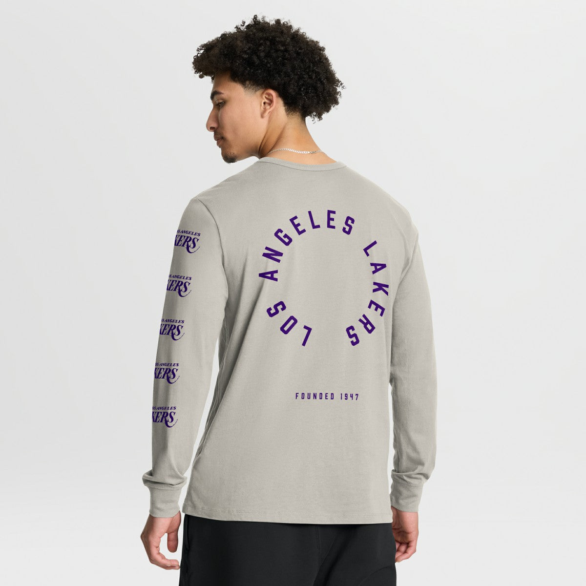 Los Angeles Lakers Crossover Collection Ball Screen Action Premium Long Sleeve T-Shirt For Sale