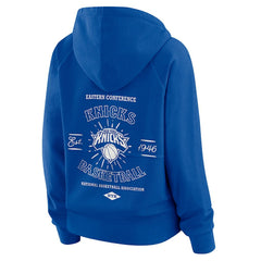 New York Knicks WEAR by Erin Andrews Women's Vintage Full-Zip Raglan Hoodie On Sale