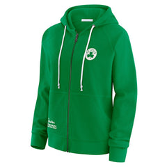 Boston Celtics WEAR by Erin Andrews Women's Vintage Full-Zip Raglan Hoodie Online