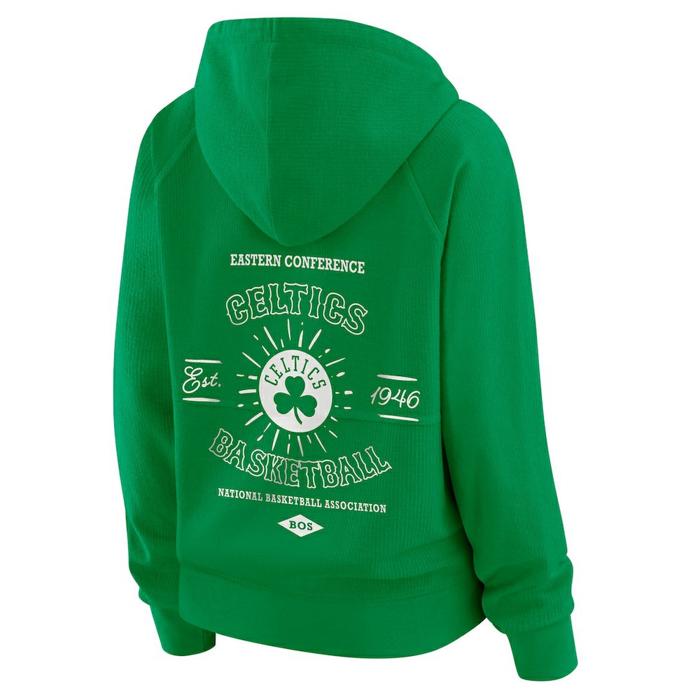Boston Celtics WEAR by Erin Andrews Women's Vintage Full-Zip Raglan Hoodie Online