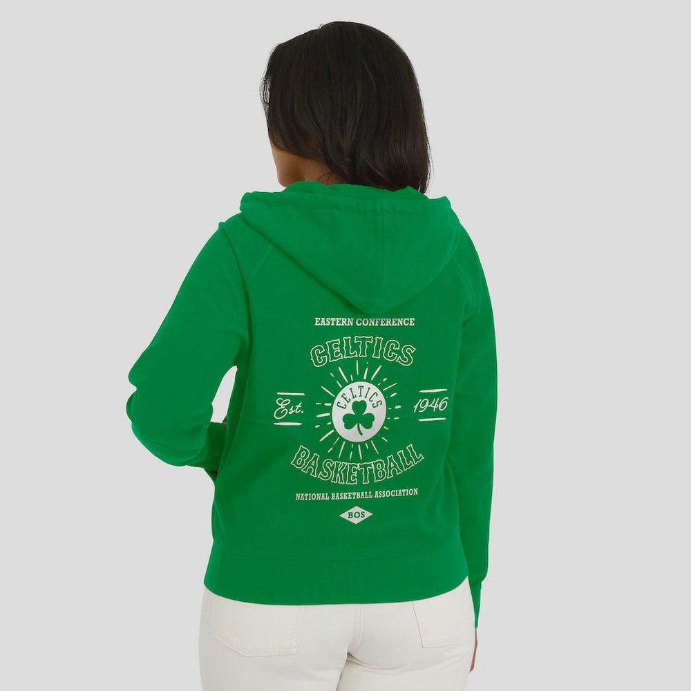 Boston Celtics WEAR by Erin Andrews Women's Vintage Full-Zip Raglan Hoodie Online