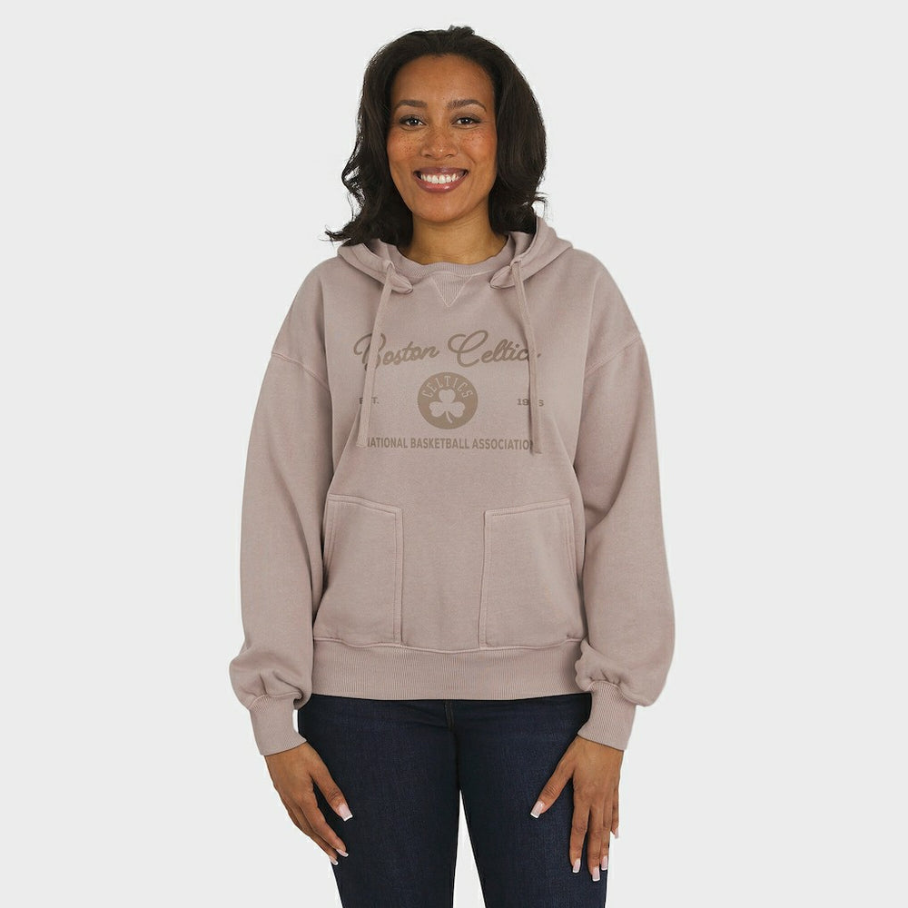 Boston Celtics WEAR by Erin Andrews Women's Washed Pullover Crewdie New