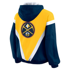 Denver Nuggets WEAR by Erin Andrews Women's Colorblock Full-Zip Hoodie Windbreaker Jacket sale Discount