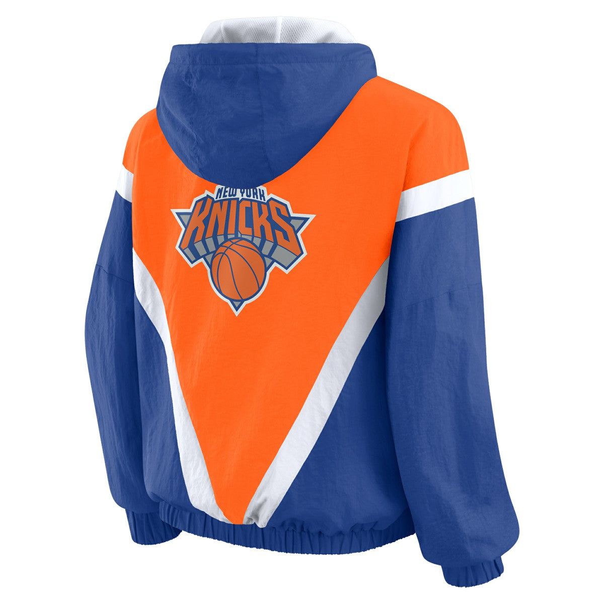 New York Knicks WEAR by Erin Andrews Women's Colorblock Full-Zip Hoodie Windbreaker Jacket Online