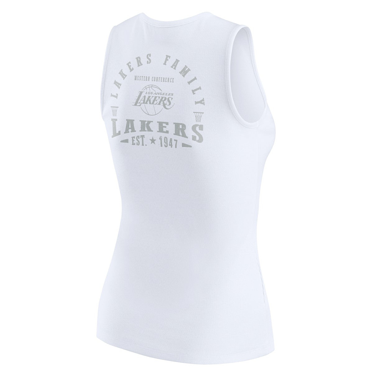 Los Angeles Lakers WEAR by Erin Andrews Women's Rib-Knit Henley Tank Top New