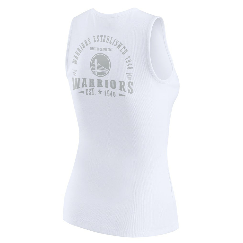 Golden State Warriors WEAR by Erin Andrews Women's Rib-Knit Henley Tank Top sale Online