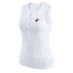 Miami Heat WEAR by Erin Andrews Women's Rib-Knit Henley Tank Top New