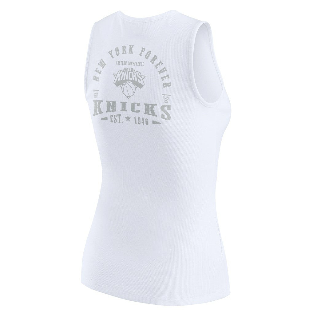 New York Knicks WEAR by Erin Andrews Women's Rib-Knit Henley Tank Top For Sale