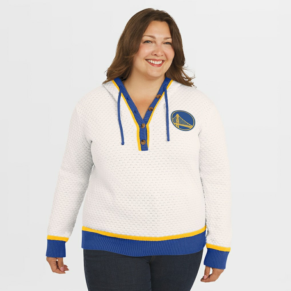 Golden State Warriors WEAR by Erin Andrews Women's Plus Size Hoodie Sweater sale On Sale