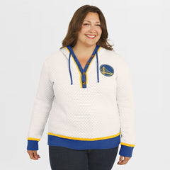 Golden State Warriors WEAR by Erin Andrews Women's Plus Size Hoodie Sweater sale On Sale