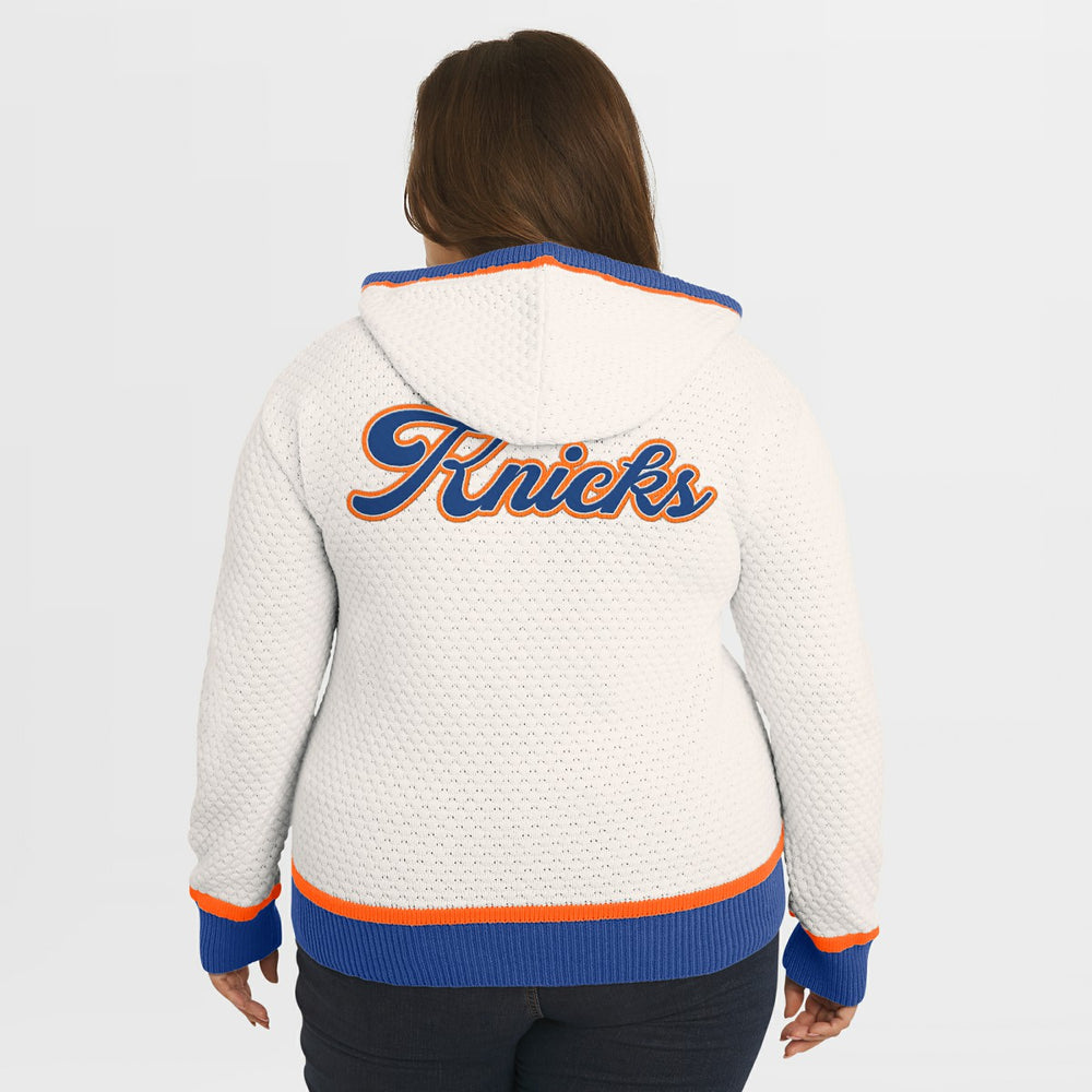 New York Knicks WEAR by Erin Andrews Women's Plus Size Hoodie Sweater Outlet