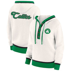 Boston Celtics WEAR by Erin Andrews Women's Plus Size Hoodie Sweater New