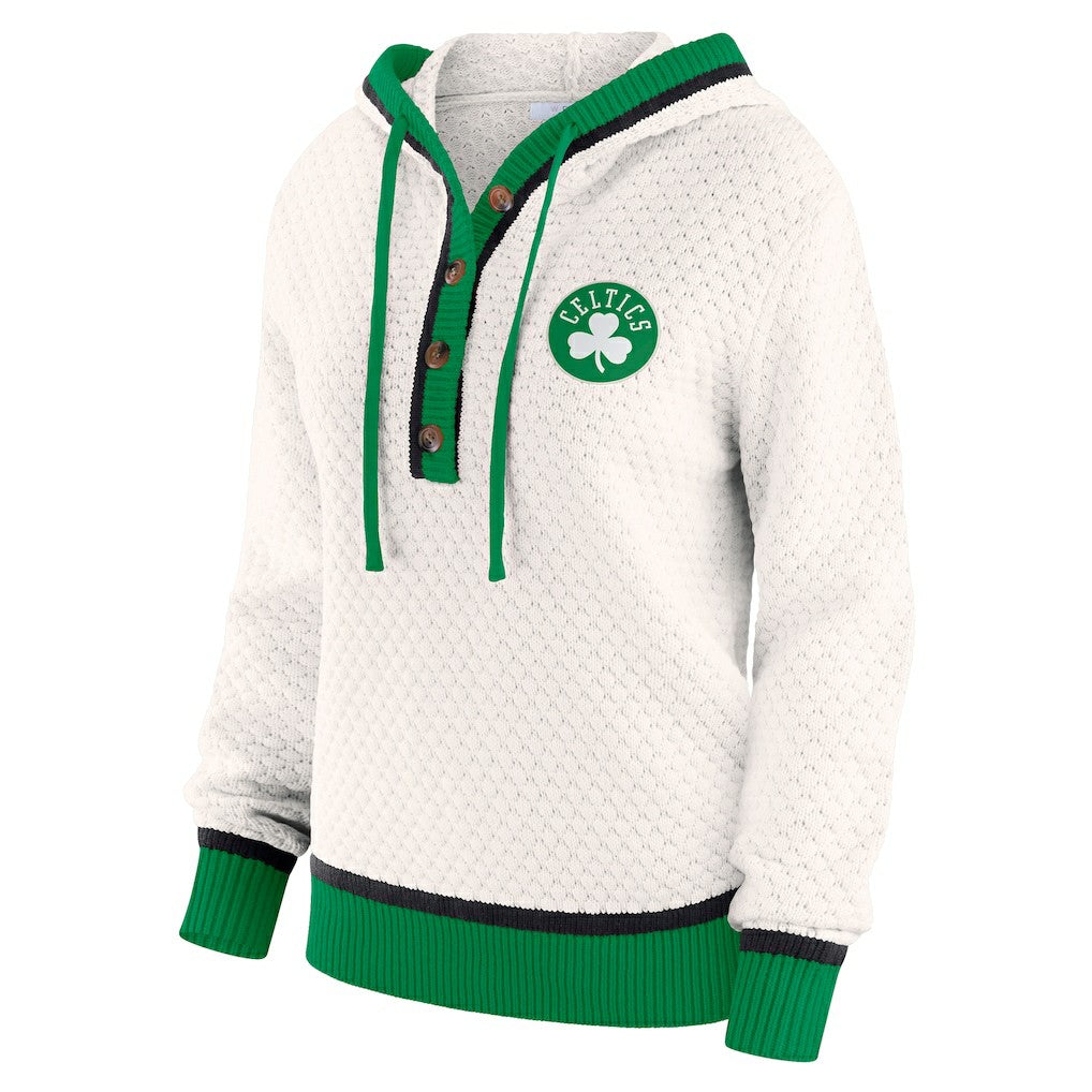 Boston Celtics WEAR by Erin Andrews Women's Plus Size Hoodie Sweater New
