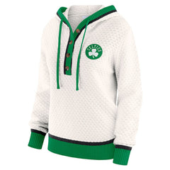 Boston Celtics WEAR by Erin Andrews Women's Plus Size Hoodie Sweater New