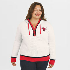 Chicago Bulls WEAR by Erin Andrews Women's Plus Size Hoodie Sweater For Sale