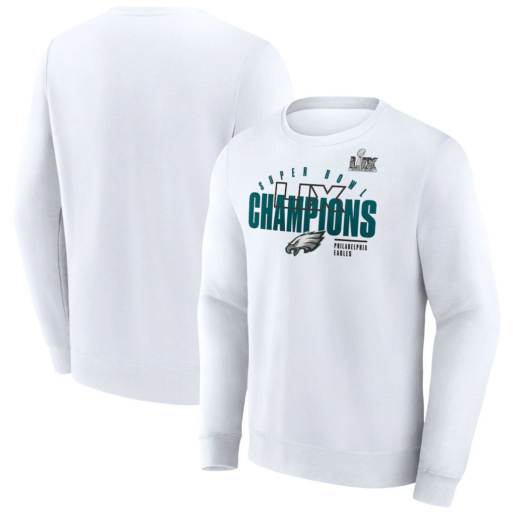 Philadelphia Eagles Fanatics Super Bowl LIX Champions Iconic Victory Fleece Sweatshirt