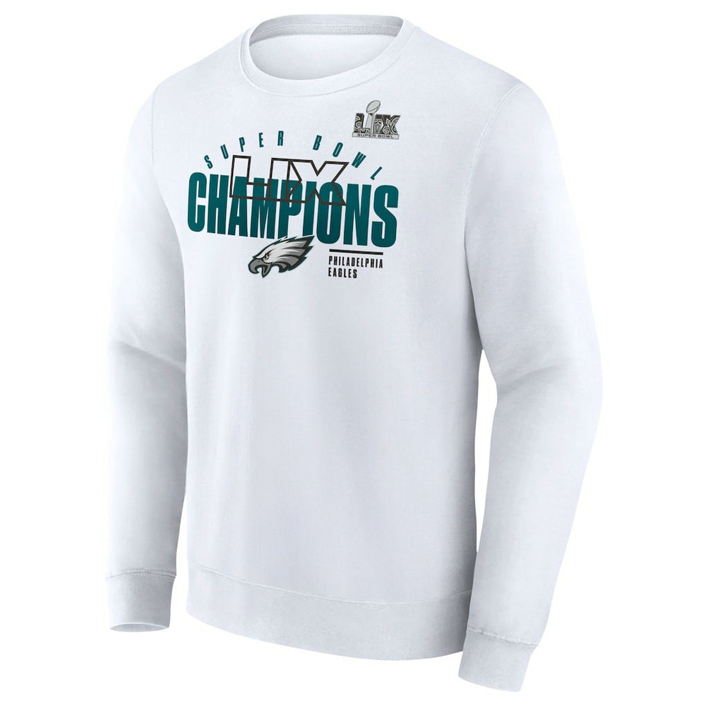 Philadelphia Eagles Fanatics Super Bowl LIX Champions Iconic Victory Fleece Sweatshirt