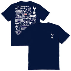 Tottenham Hotspur Vive La Fete Women's Impressions Artwork T-Shirt Navy