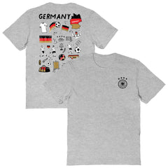 Germany National Team Vive La Fete Women's Impressions Artwork T-Shirt Heather Gray