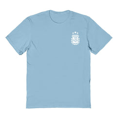 Argentina National Team Vive La Fete Women's Impressions Artwork T-Shirt Light Blue