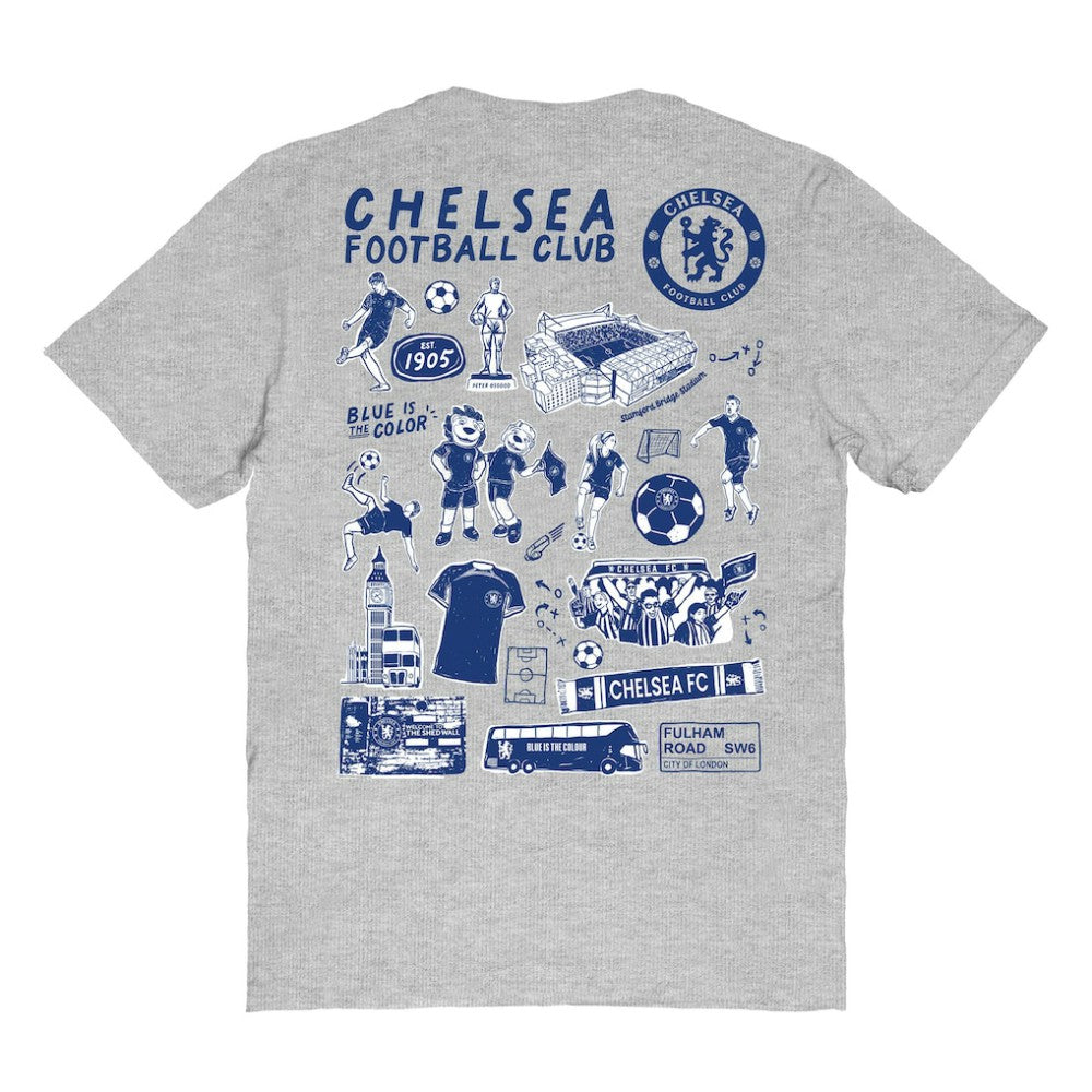 Chelsea Vive La Fete Women's Impressions Artwork T-Shirt Heather Gray